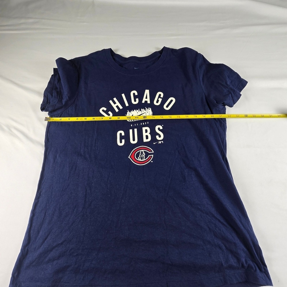 Nike Chicago Cubs T Shirt Womens XL Navy MLB Baseball Tee Standard Fit - Picture 5 of 7